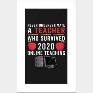 Never Underestimate A Teacher Who Survived 2020 Online Teaching back to Scholl 2021 Posters and Art